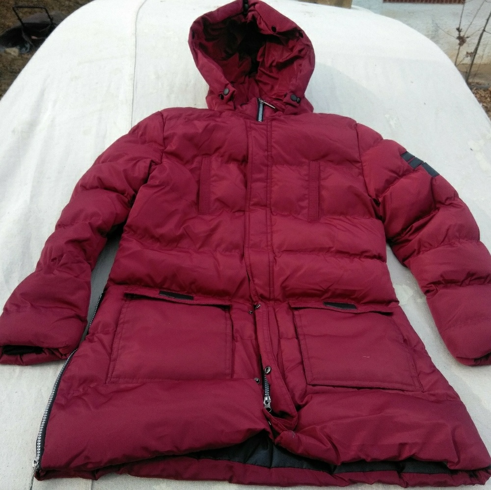 NEW MEN FASHION DESIGNER PADDED FUR COLLAR JACKET